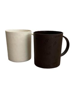TAZA CHOCOLATERA GRABADA