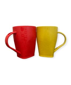 TAZA CUADRADA GRABADA